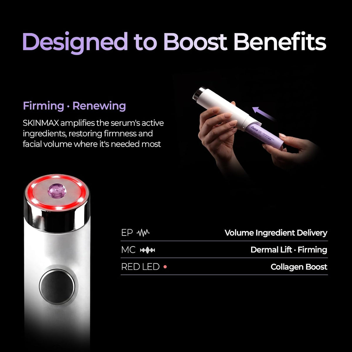 Aalok SKINMAX Facial Device and 03 Rejuvenating Elasticity SKINMAX Serum (Device + Serum)